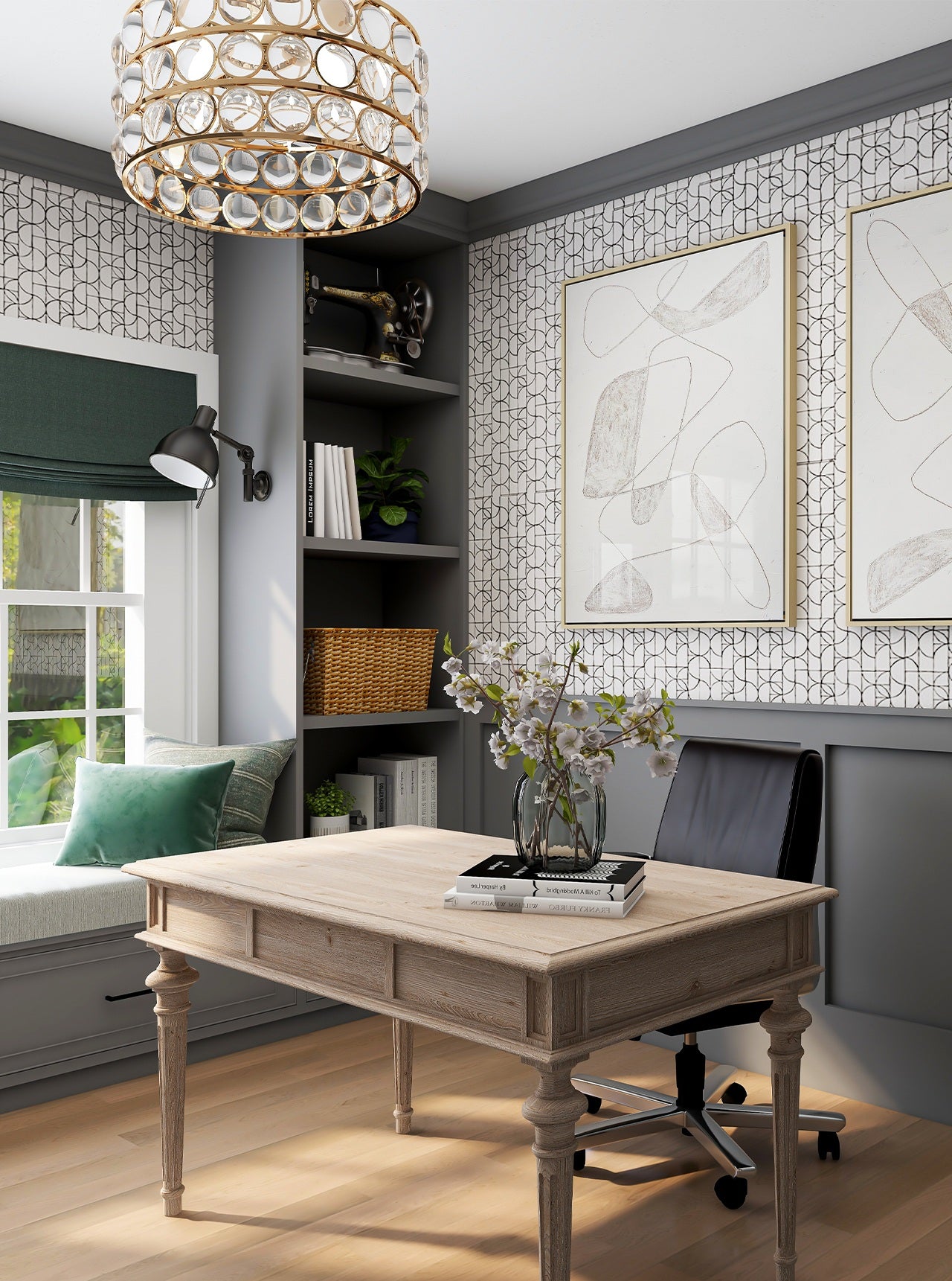Bedroom Wallpaper Installation